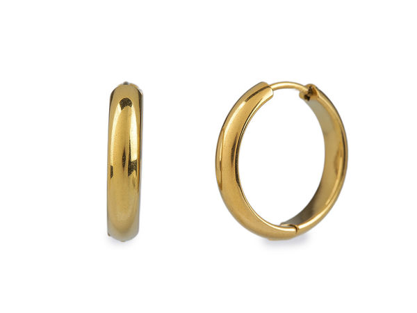Premium Stainless Steel Huggie Hinged Hoop Earrings - High-Polish Versatile Sleepers