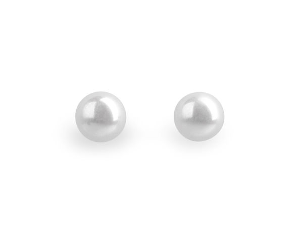 Surgical Steel Faux Pearl Stud Earrings - 4mm & 6mm Sizes