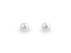 Surgical Steel Faux Pearl Stud Earrings - 4mm & 6mm Sizes