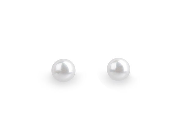 Surgical Steel Faux Pearl Stud Earrings - 4mm & 6mm Sizes