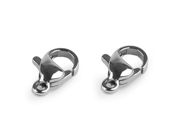 Premium Stainless Steel Lobster Clasp - 6x10mm Carabiner Jewelry Fastener, Platinum