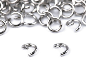 Premium Stainless Steel Open Jump Rings - 5mm Connecting Rings for Jewelry Making, Platinum Finish (5g Pack, Approx. 80 Pcs)