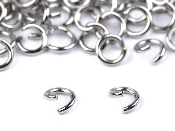 Premium Stainless Steel Open Jump Rings - 5mm Connecting Rings for Jewelry Making, Platinum Finish (5g Pack, Approx. 80 Pcs)