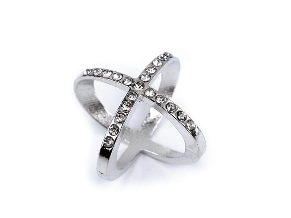 Elegant Crystal-Embellished Scarf & Shawl Buckle Ring Clasp - 4-Way Multi-Wear Jewelry Clasp