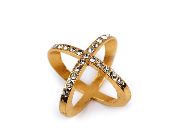 Elegant Crystal-Embellished Scarf & Shawl Buckle Ring Clasp - 4-Way Multi-Wear Jewelry Clasp