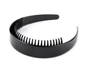 Wide Plastic Headband with Teeth Comb – Premium Non-Slip Hairband and DIY Craft Base