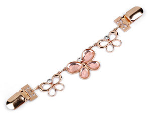 Elegant Butterfly Cardigan Clip in Pink Gold - Vintage Sweater & Collar Fastening Buckle for Coats, Jackets, and Accessories