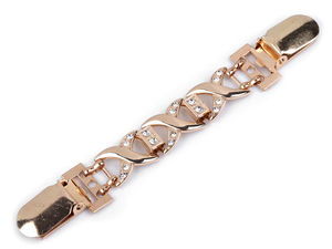 Elegant Rhinestone Cardigan Clip - Decorative Fastening Buckle for Sweaters, Coats, and Jackets, Pink Gold