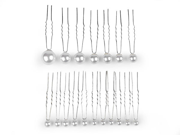 Elegant Multi-Size Pearl Hairpin Set - Premium Decorative Hair Pins for Weddings, Bridal Updos, and Special Occasions