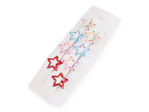 Star-Shaped Snap Hair Clips for Kids (8-Pack) - Premium Non-Slip Small Bobby Pins for Fine & Delicate Hair