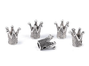 Premium Mini Metal Sew-On Crown Charm (10x10mm) for DIY Dolls, Accessories, and Crafts