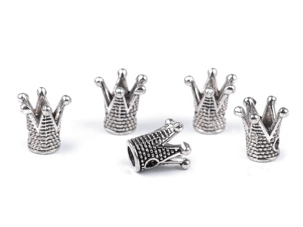 Premium Mini Metal Sew-On Crown Charm (10x10mm) for DIY Dolls, Accessories, and Crafts