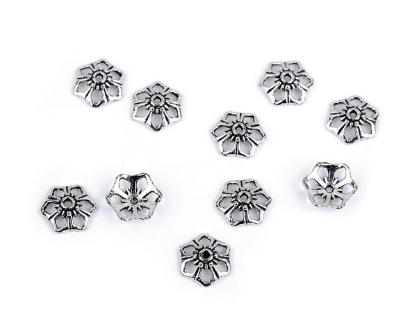 12mm Flower Metal Bead Cap – Premium Floral Spacer Bead for Jewelry Making, Crafting, and Angel Accents