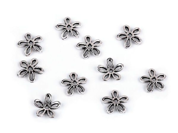 12mm Premium Flower Metal Bead Cap - Floral Spacer Charm for Jewelry and Crafts