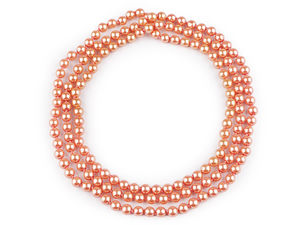Elegant Long Simulated Pearl Strand Necklace - Vintage-Inspired Hand-Knotted Waxed Bead Necklace