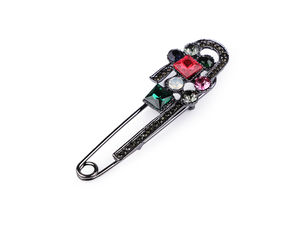 Elegant Rhinestone Safety Pin Brooch | Premium Decorative Accent Pin for Jackets, Scarves, and Accessories