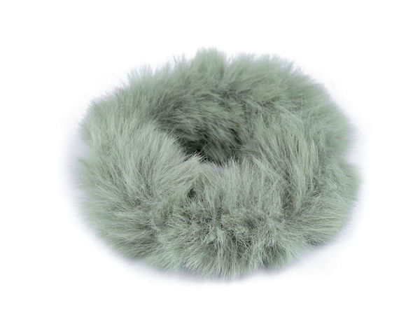Plush Faux Fur Hair Scrunchie - Premium Damage-Free Elastic Hair Tie & Styling Band