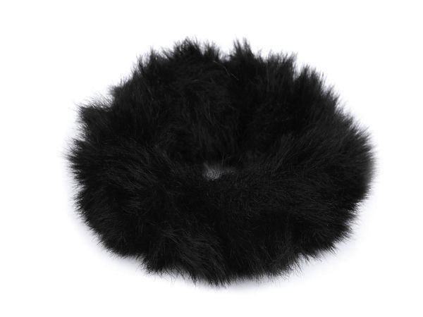 Plush Faux Fur Hair Scrunchie - Premium Damage-Free Elastic Hair Tie & Styling Band