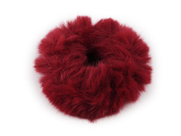 Plush Faux Fur Hair Scrunchie - Premium Damage-Free Elastic Hair Tie & Styling Band