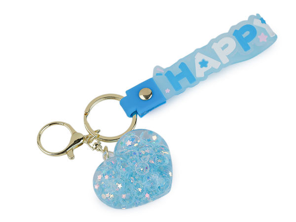 Liquid Glitter Floating Charm Keychain - Premium Acrylic Pendant with Silicone Wristlet & Carabiner for Backpacks, Bags, and Keys
