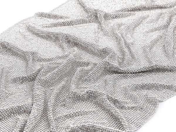 Premium Dazzling Crystal Rhinestone Mesh Fabric for Costumes, Gowns & Accessories - 39x116 cm