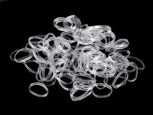 Premium Transparent Silicone Hair Elastics - Small Clear Bands for Intricate Braids, Hairstyling, and Everyday Organization (100-Pack)