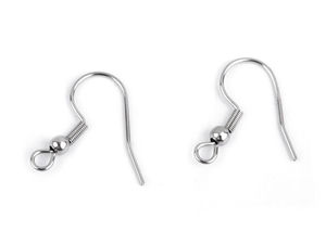 Premium Stainless Steel French Wire Earring Hooks with Ball and Coil for DIY Jewelry Making