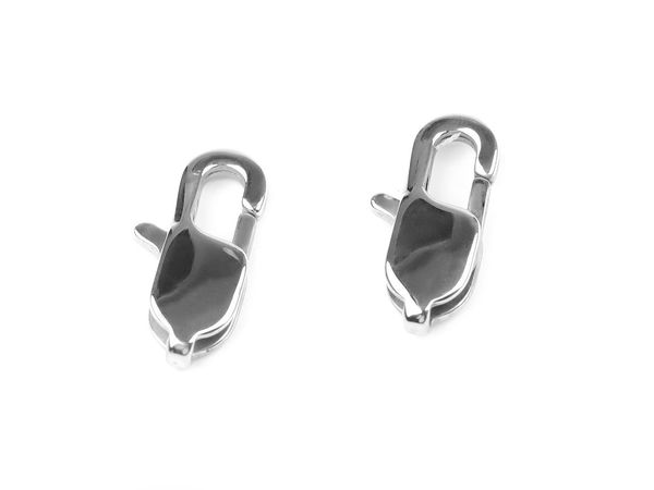 Premium Stainless Steel Lobster Clasp Carabiner Fasteners, 7x15mm Flat Jewelry Connector Clasps for Necklaces, Bracelets & DIY Jewelry Making