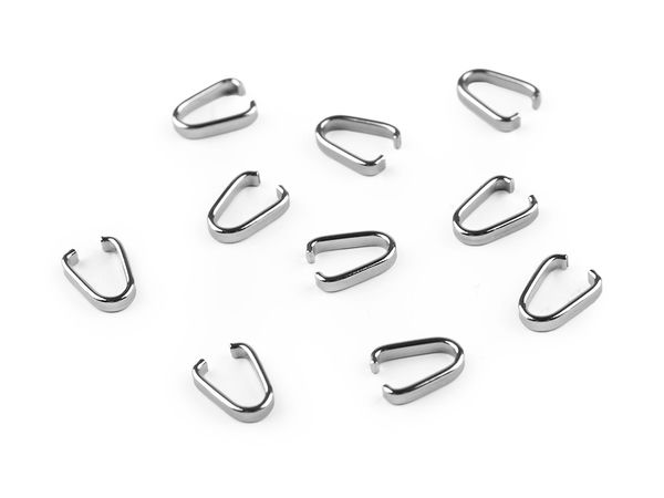 Stainless Steel Snap Bail Pinch Clips - Premium Pendant Clasps for Necklace Making (3mm & 3.5mm, Platinum Finish)