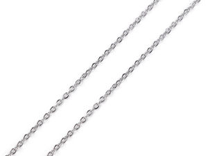 Premium 2mm Stainless Steel Flat Link Chain for Jewelry Making - Unfinished Cable Chain for DIY Crafts (Platinum Finish)