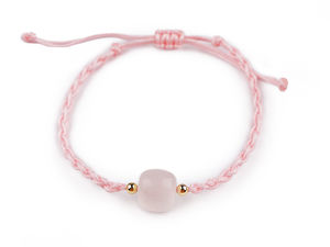Artisan Braided Shamballa Bracelet with Mineral-Effect Glass Bead - Adjustable Universal Fit