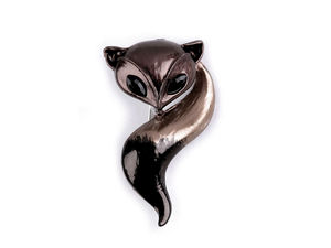 Elegant Metal and Glass Animal Brooch - Charming Whimsical Fashion Pin for Clothing, Bags, and Accessories
