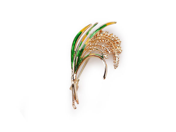 Elegant Enamel Floral Brooch - Romantic Flower Lapel Pin and Scarf Fastener
