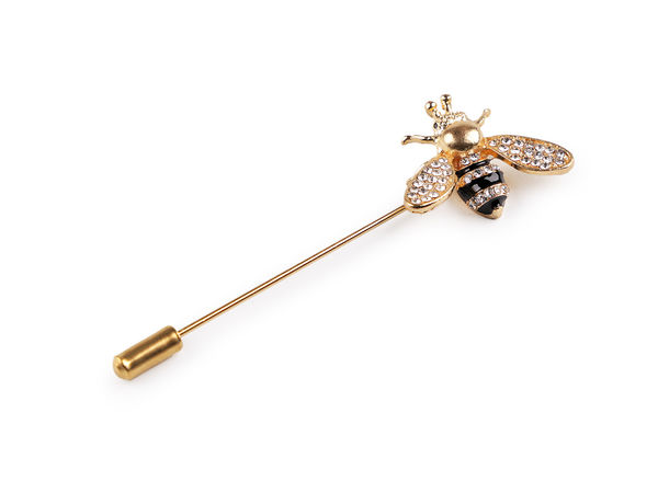 Luxury Honeybee Rhinestone Brooch & Decorative Pin with End Safety Protector