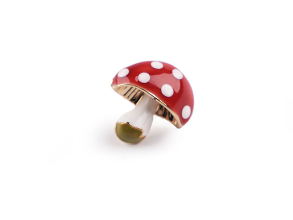 Mini Whimsical Charm Brooch Badge - Toadstool & Fly Designs