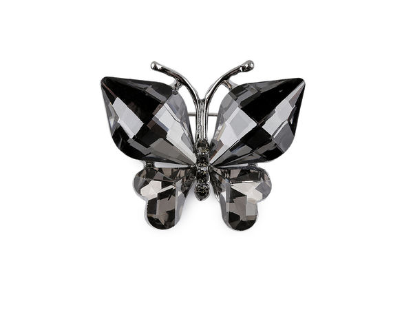 Elegant Butterfly Rhinestone Brooch Pin - Sparkling Crystal Statement Jewellery for Coats, Scarves, and Bags