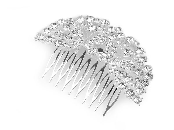 Crystal Rhinestone Bridal Hair Comb - Premium Decorative Metal Hairpin for Weddings & Festive Occasions