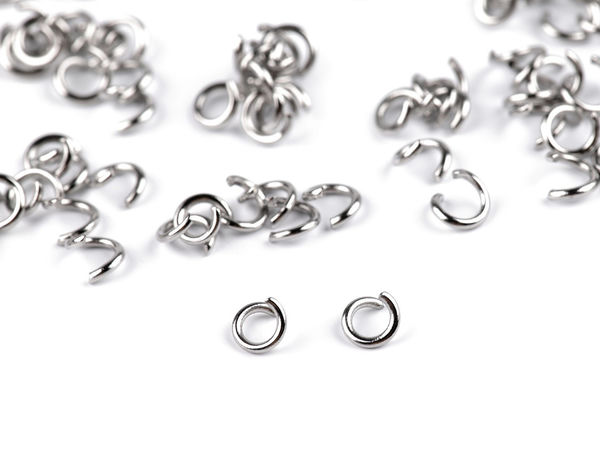 4mm Stainless Steel Split Jump Rings - Premium Jewelry Connecting Rings for Crafts, Necklaces & Bracelets, Platinum Finish, 150-Piece Pack (5g)