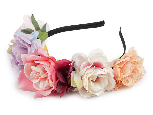 Floral Headband Hair Wreath - Elegant Flower Crown Accessory for Weddings, Festivals, and Bridesmaids