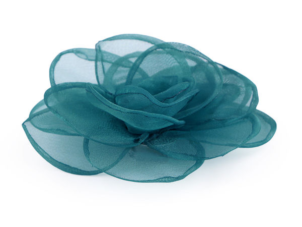Elegant Organza Flower Brooch & Hair Clip | 10.5cm Versatile Floral Fashion Accessory