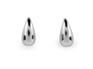 Elegant Stainless Steel Drop Stud Earrings with High-Mirror Shine - Premium Hypoallergenic Puzette Earrings for Everyday and Festive Wear