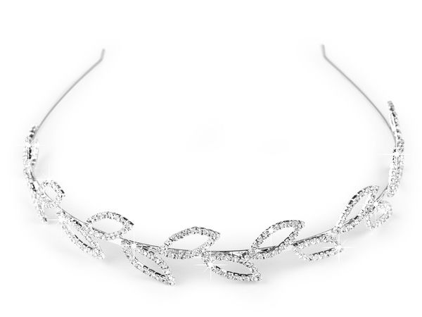 Crystal Rhinestone Headband with Strass Leaves - Elegant Bridal Tiara and Festive Crown for Weddings, Proms, and Special Occasions