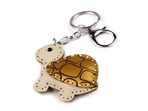 Premium Eco-Leather Animal Bag Charm & Keychain - Cute Turtle & Dinosaur Pendant for Backpacks, Purses, and Keys