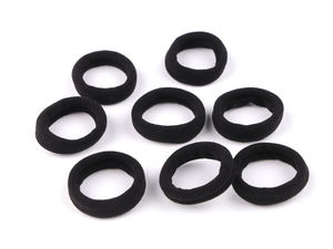 Premium Elastic Hair Ties - Gentle Damage-Free Hair Bands with Secure Hold (Black)