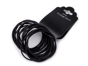 Premium Black Elastic Hair Bands – 18-Piece Set of Seamless, Metal-Free Thin Hair Ties for All Hair Types