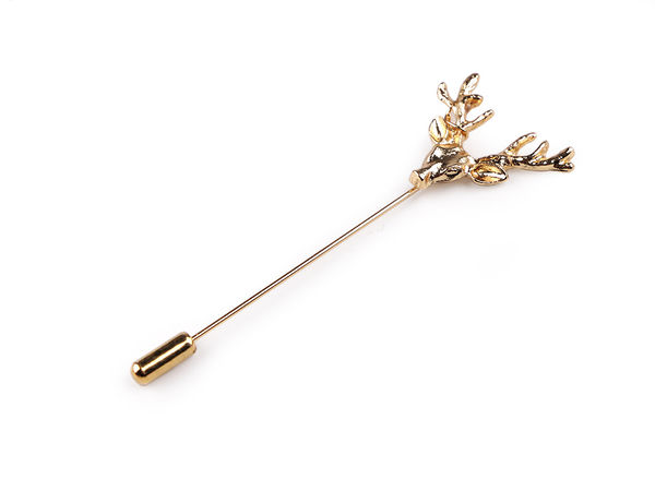 Premium Gold Deer Brooch Pin - Elegant Lapel & Accessory Decorative Pin for Men & Women