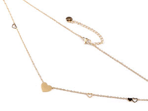 Elegant Stainless Steel Heart Pendant Necklace - High-Polish Adjustable Chain Jewelry
