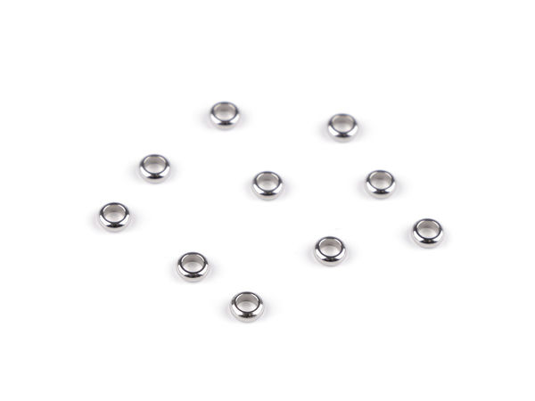 Stainless Steel Rondelle Spacer Beads for Jewellery Making - Premium Metal Separation Beads for DIY Bracelets and Crafts
