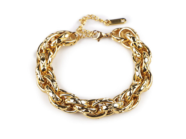Women's Engraved Cross Spiral Ring Bracelet - Premium Stainless Steel Chain with Extension