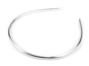 Premium Metallic Finish Headband - High-Shine Non-Slip Hairband Base for DIY and Crafting